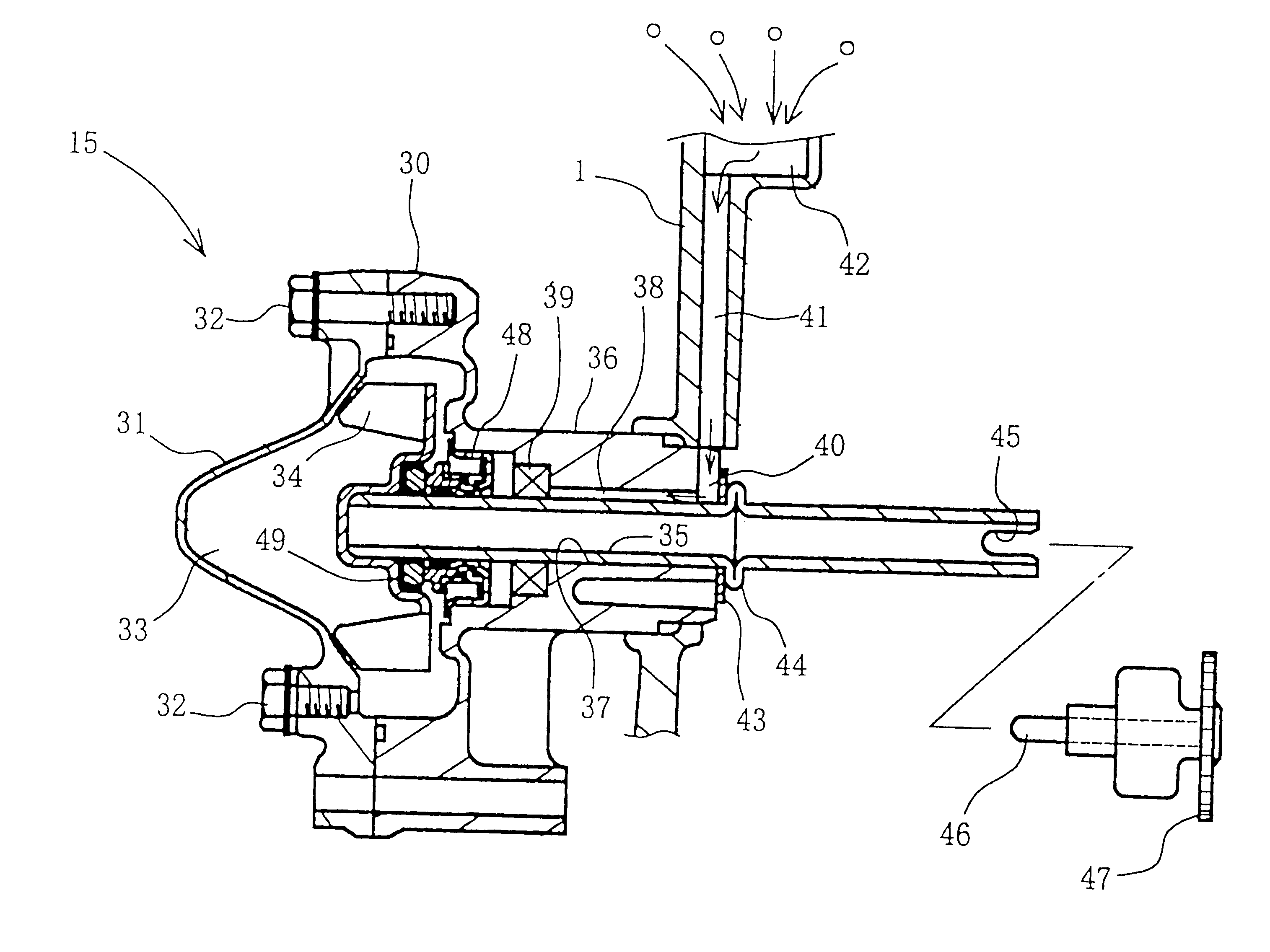 Engine water pump structure