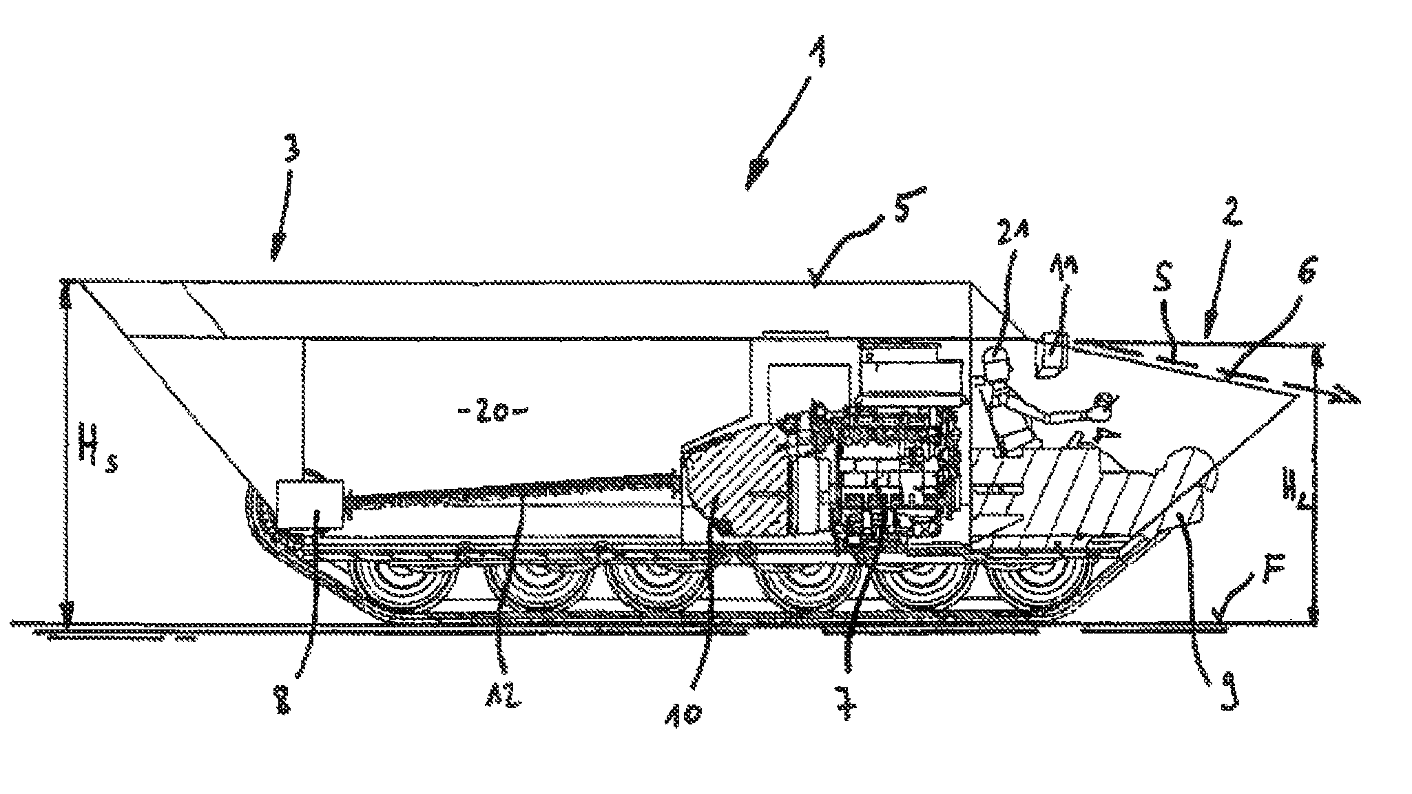 Amphibious vehicle and method for operating an amphibious vehicle