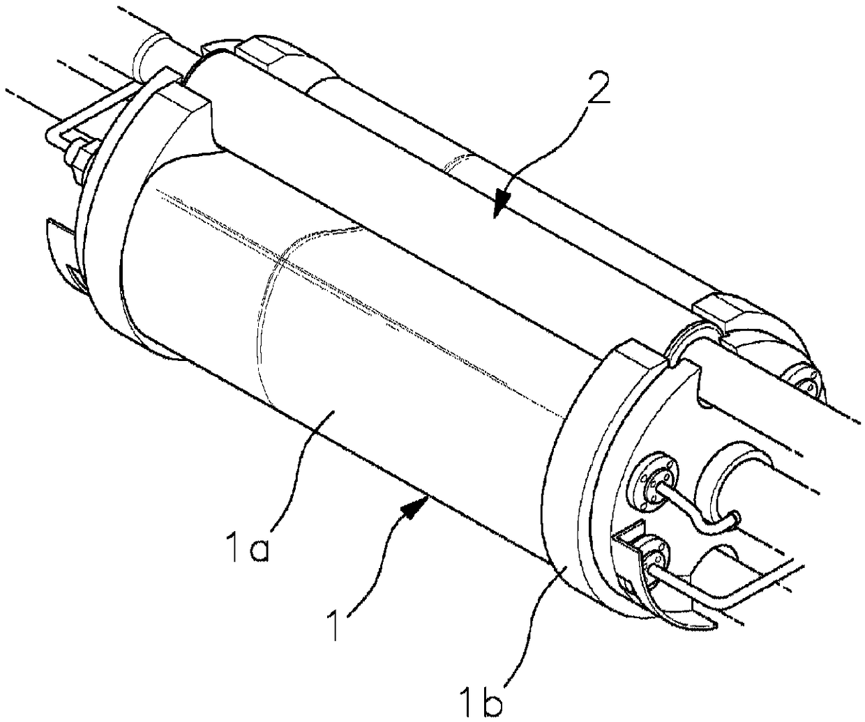 Sealing device for heat treatment furnace provided with disc rollers and heat treatment furnace provided with the same