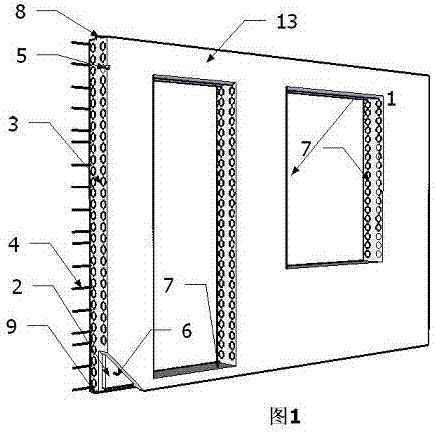 Large horizontal hole overall prefabricated wall plate
