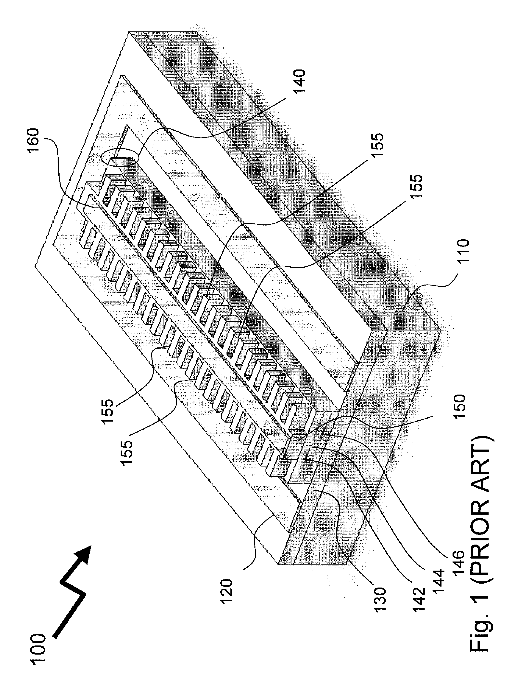 Enhanced efficiency laterally-coupled distributed feedback laser