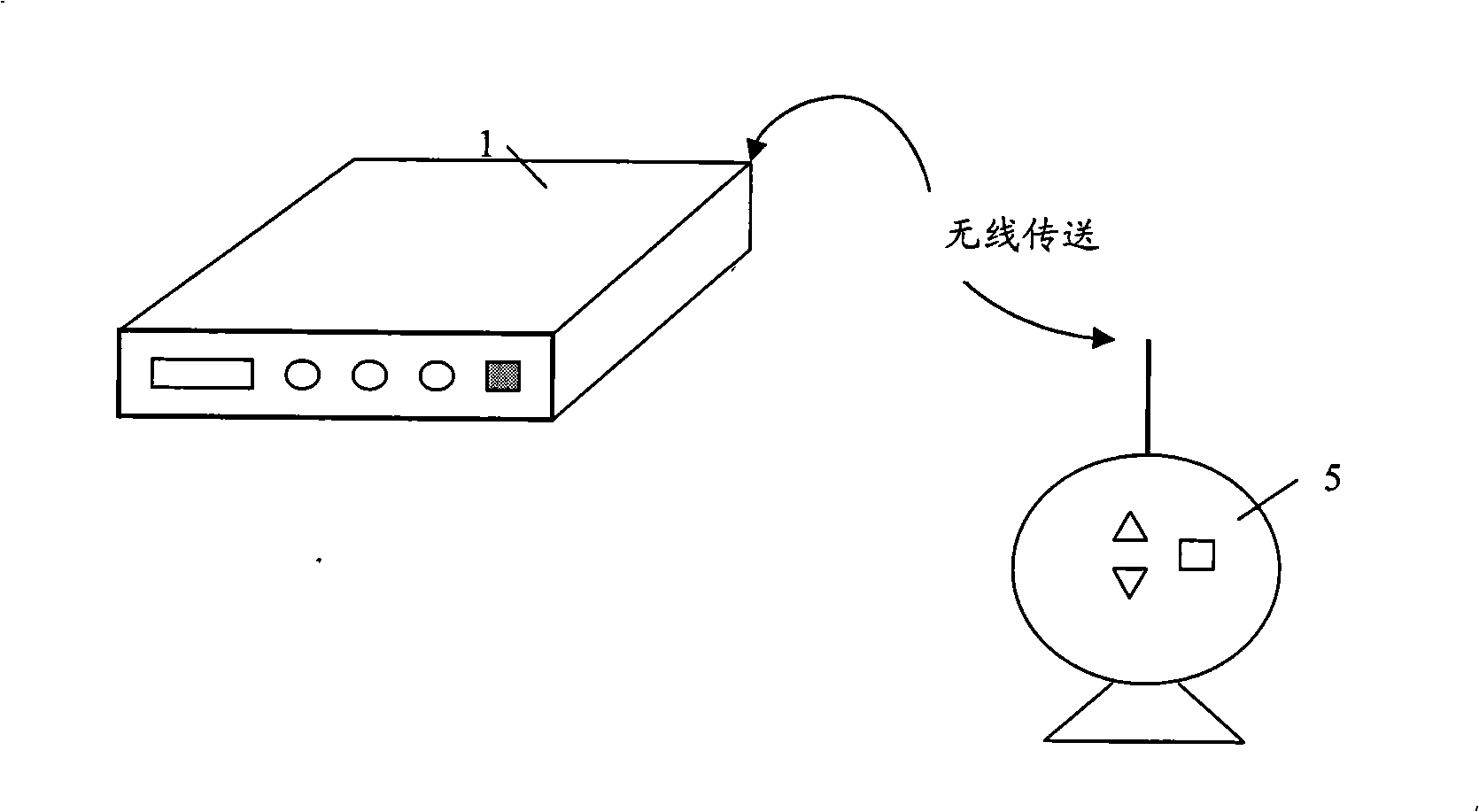 Digital set-top box, wireless audio playing apparatus and system thereof