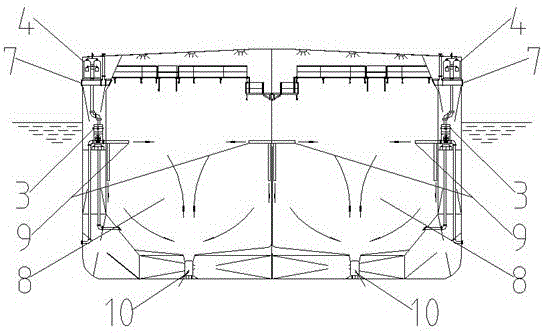 Oil-tanker-transformed fish-farming work ship and transformation method