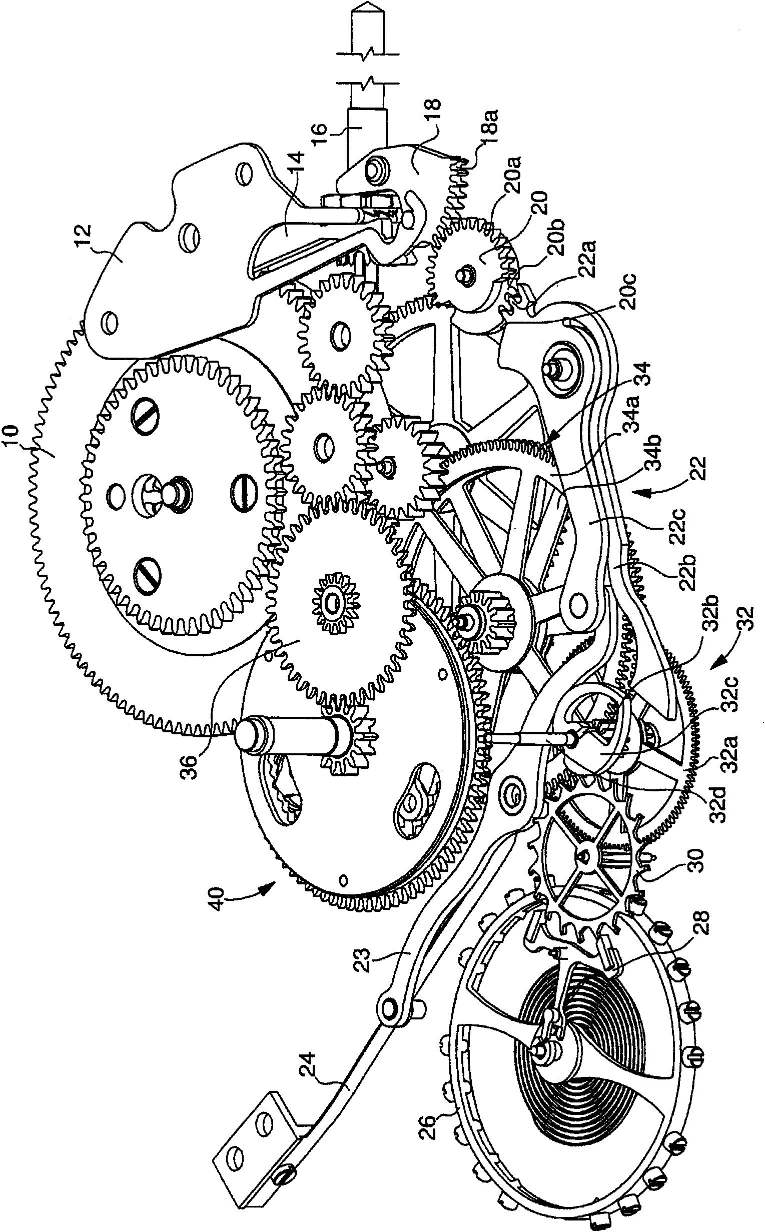 Mechanism for setting the minute hand of a timepiece with automatic return-to-zero of the seconds hand