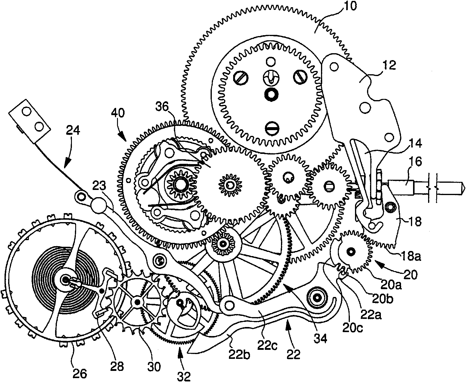 Mechanism for setting the minute hand of a timepiece with automatic return-to-zero of the seconds hand