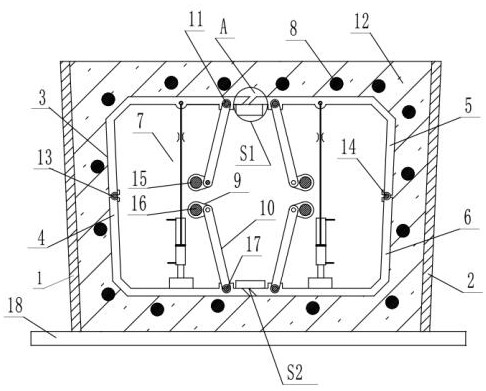 An automatic assembly formwork for pouring concrete elements