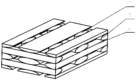 Multi-structure composite prefabricated part and composite formation manufacturing method thereof