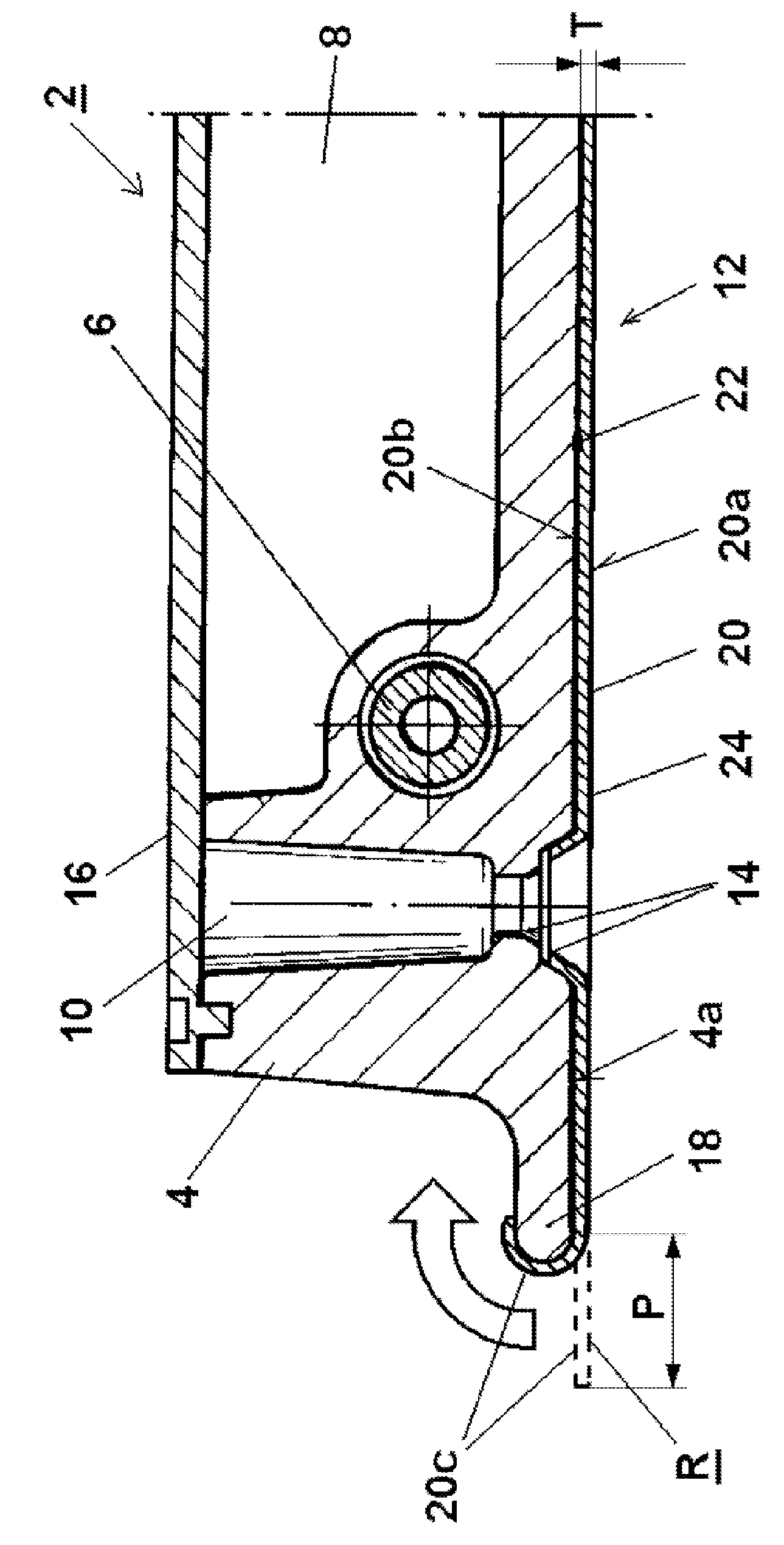 Iron base, ironing device, and method for manufacturing an iron base