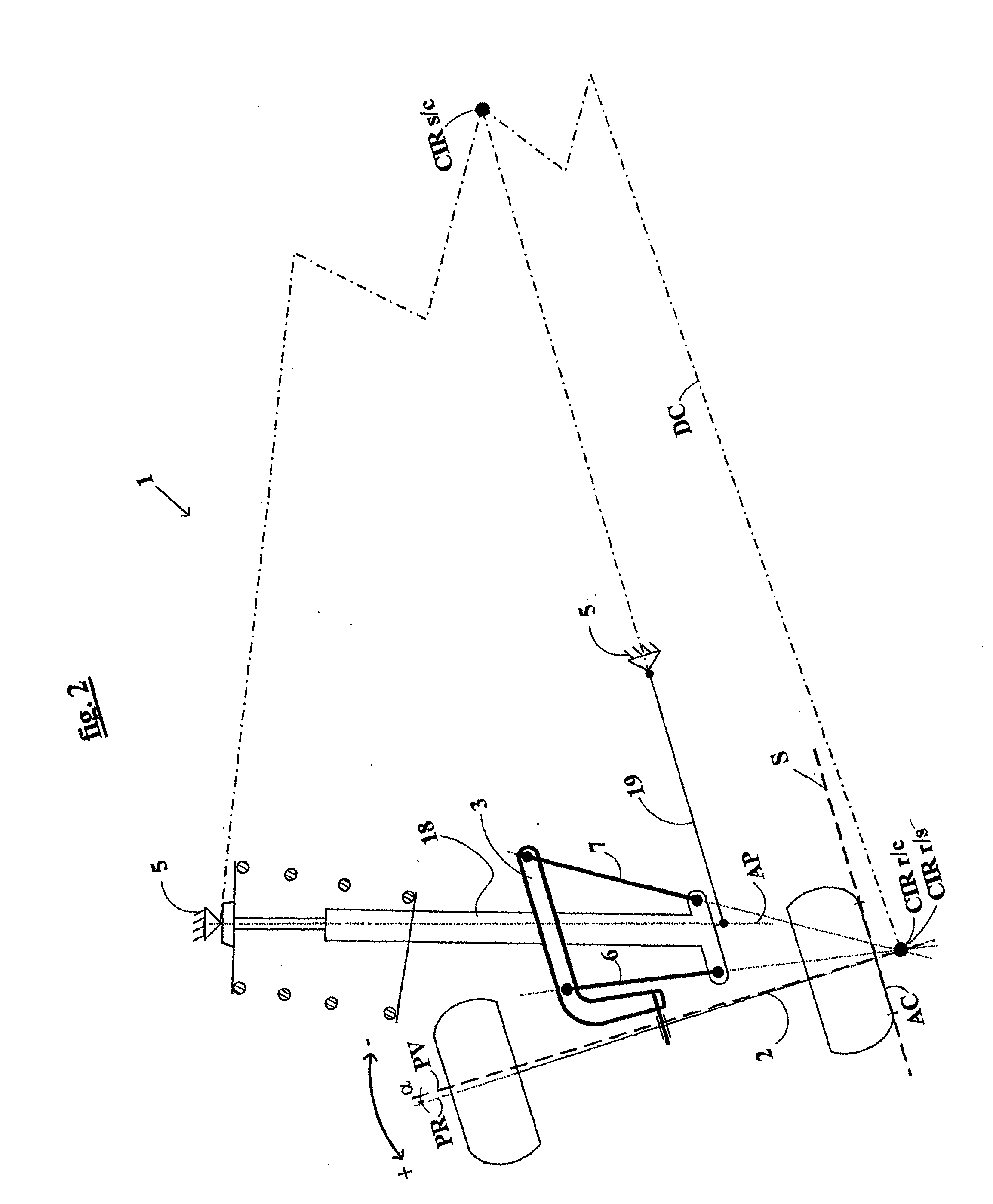 Wheel support device and suspension device comprising the said support device