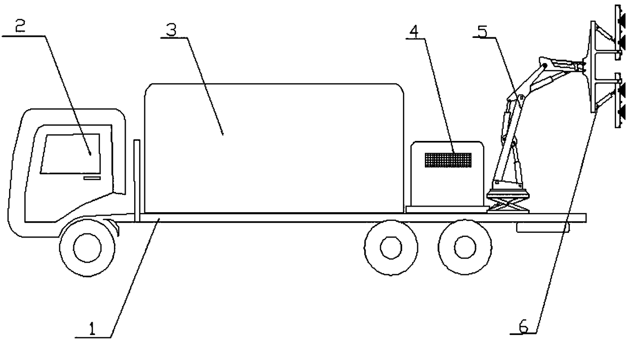 High pressure water cleaning vehicle with rotating water spray frame