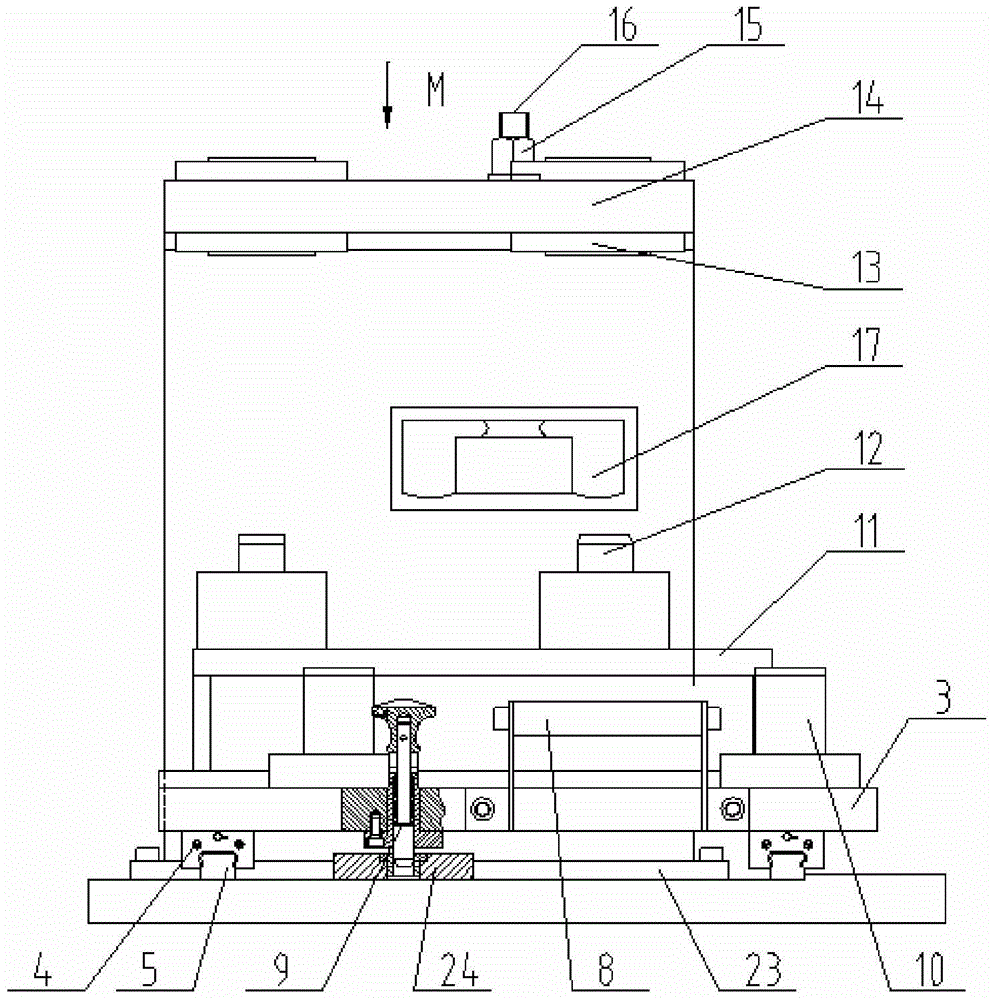 Fixture for rough machining of water plugging hole in engine block