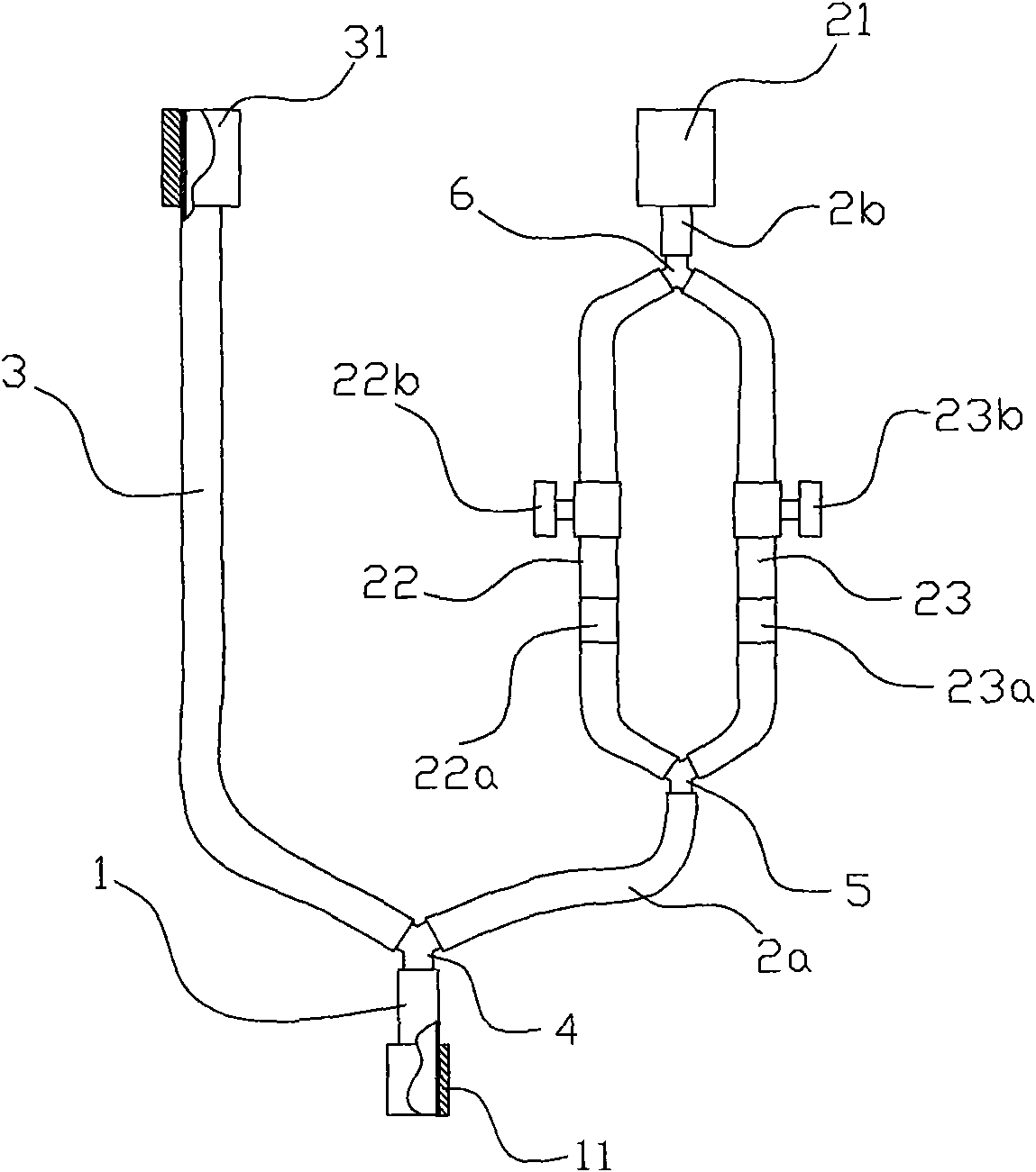 Double-lumen catheter device capable of adjusting single-pulmonary ventilation volume and positive airway pressure