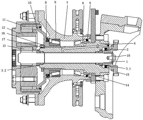 Wheel-side reducer adopting grease separating lubrication