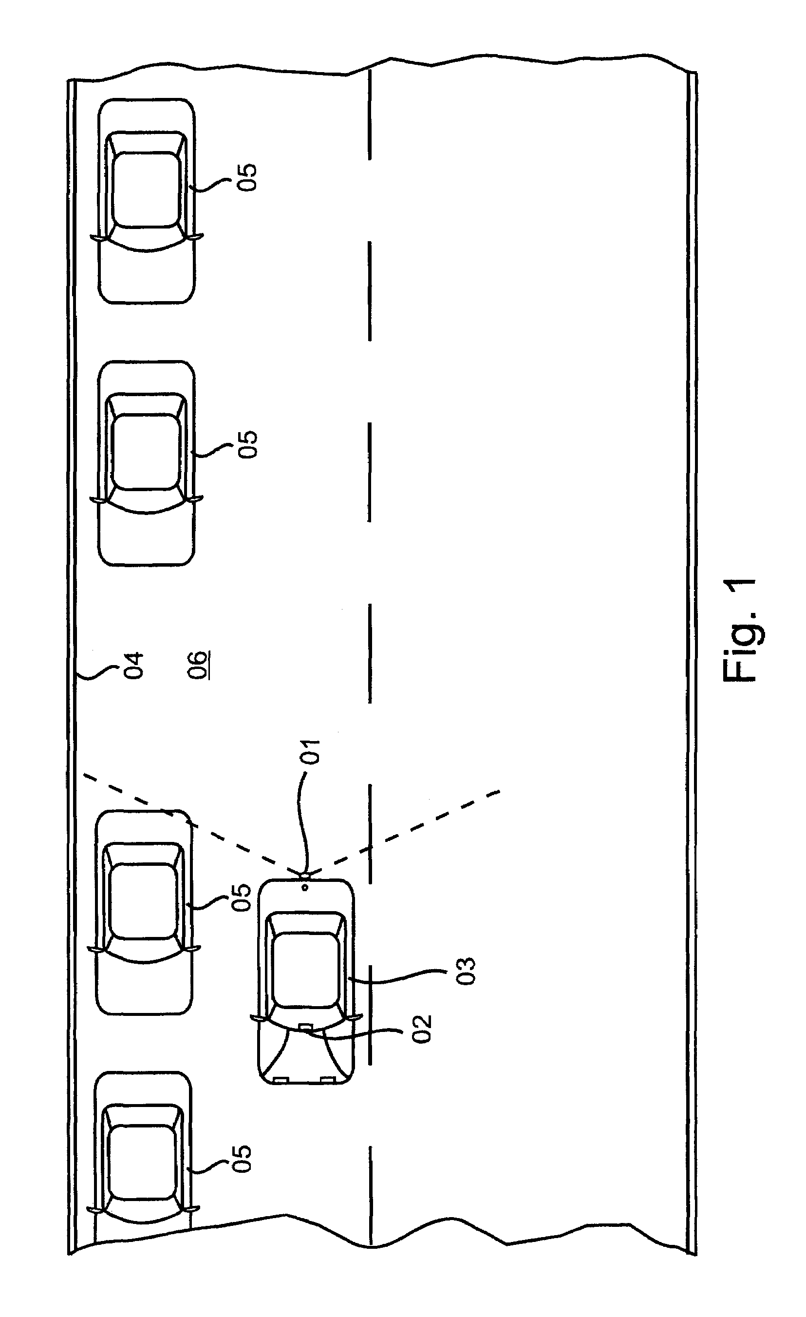 Method of operating a display system in a vehicle for finding a parking place