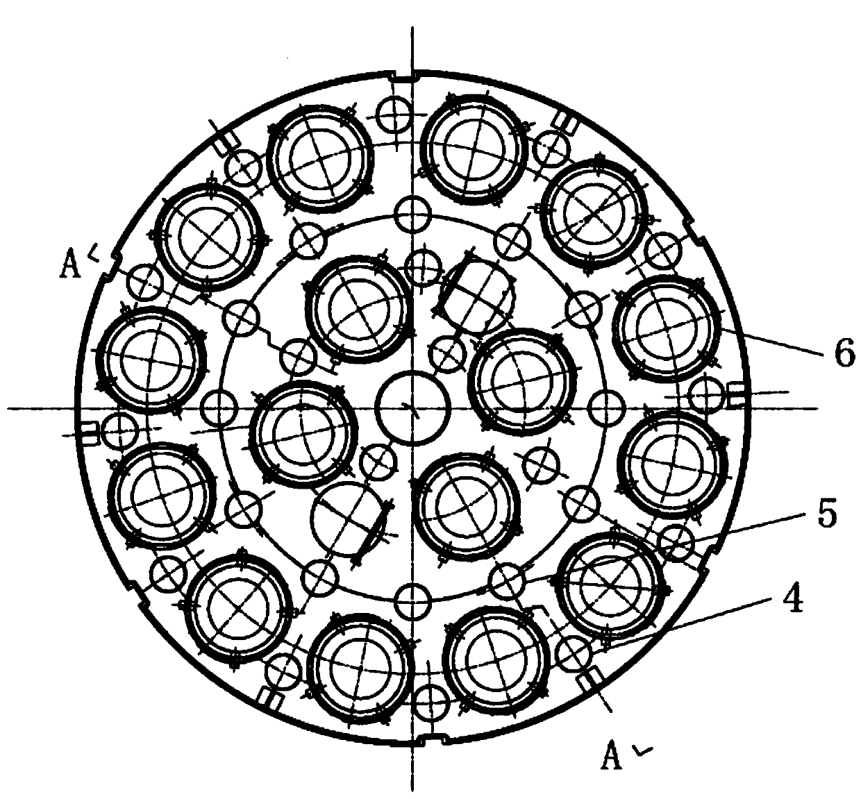 A steam-water separator component exhaust structure specially used for nuclear power plant steam generators