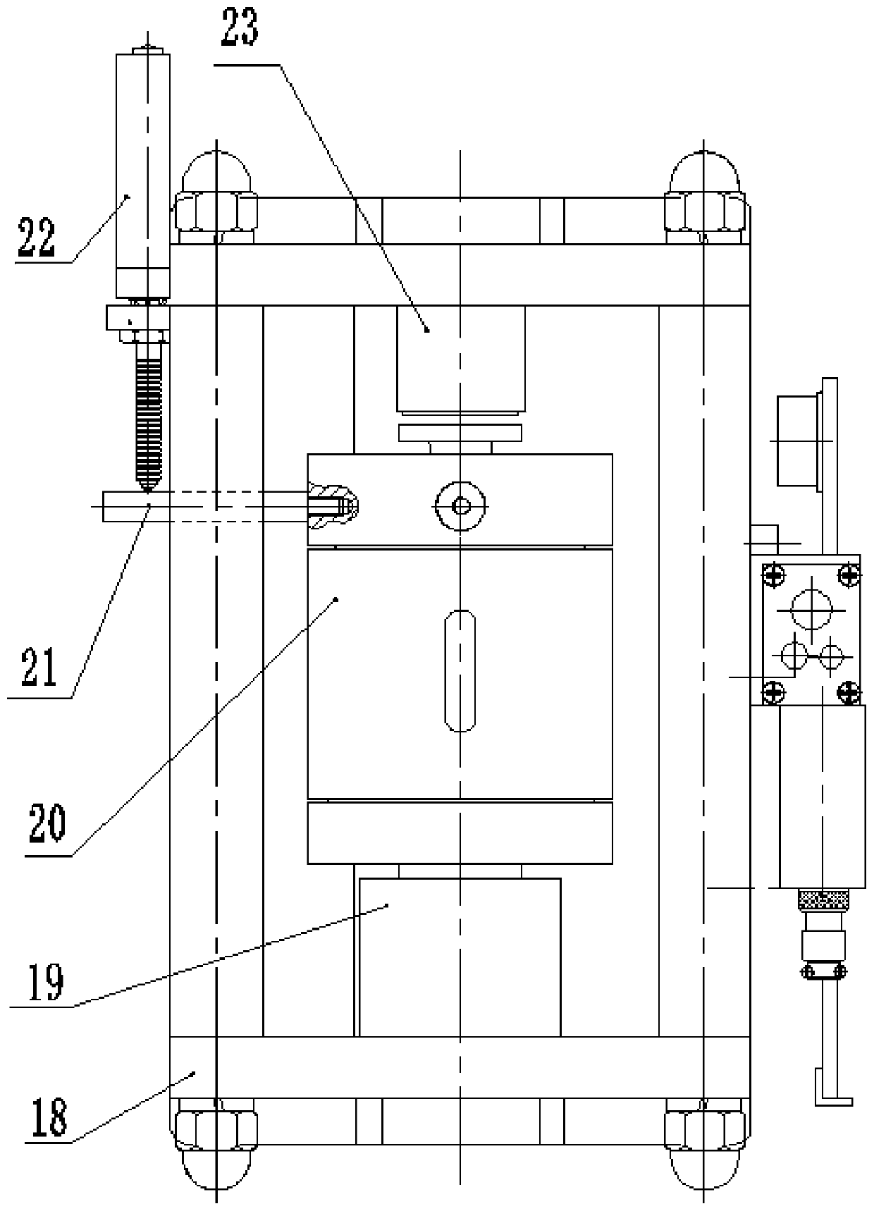 Rock triaxial test pressure cabin and test device thereof