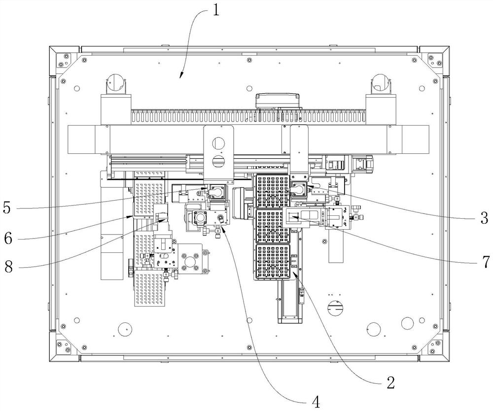 Prism arranging machine with overturning function