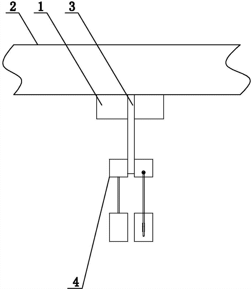 Overhead line coiling and uncoiling device of charge connecting line
