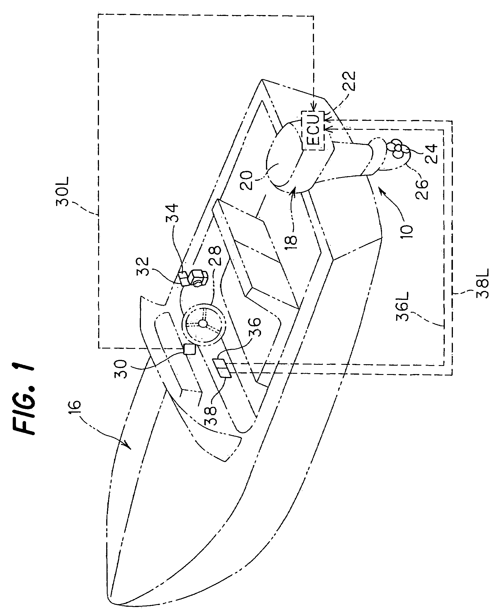 Outboard motor steering system