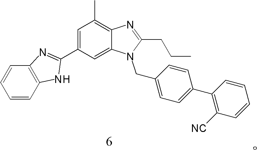 Key intermediate of telmisartan, synthesis method thereof and method for synthesizing telmisartan by intermediate