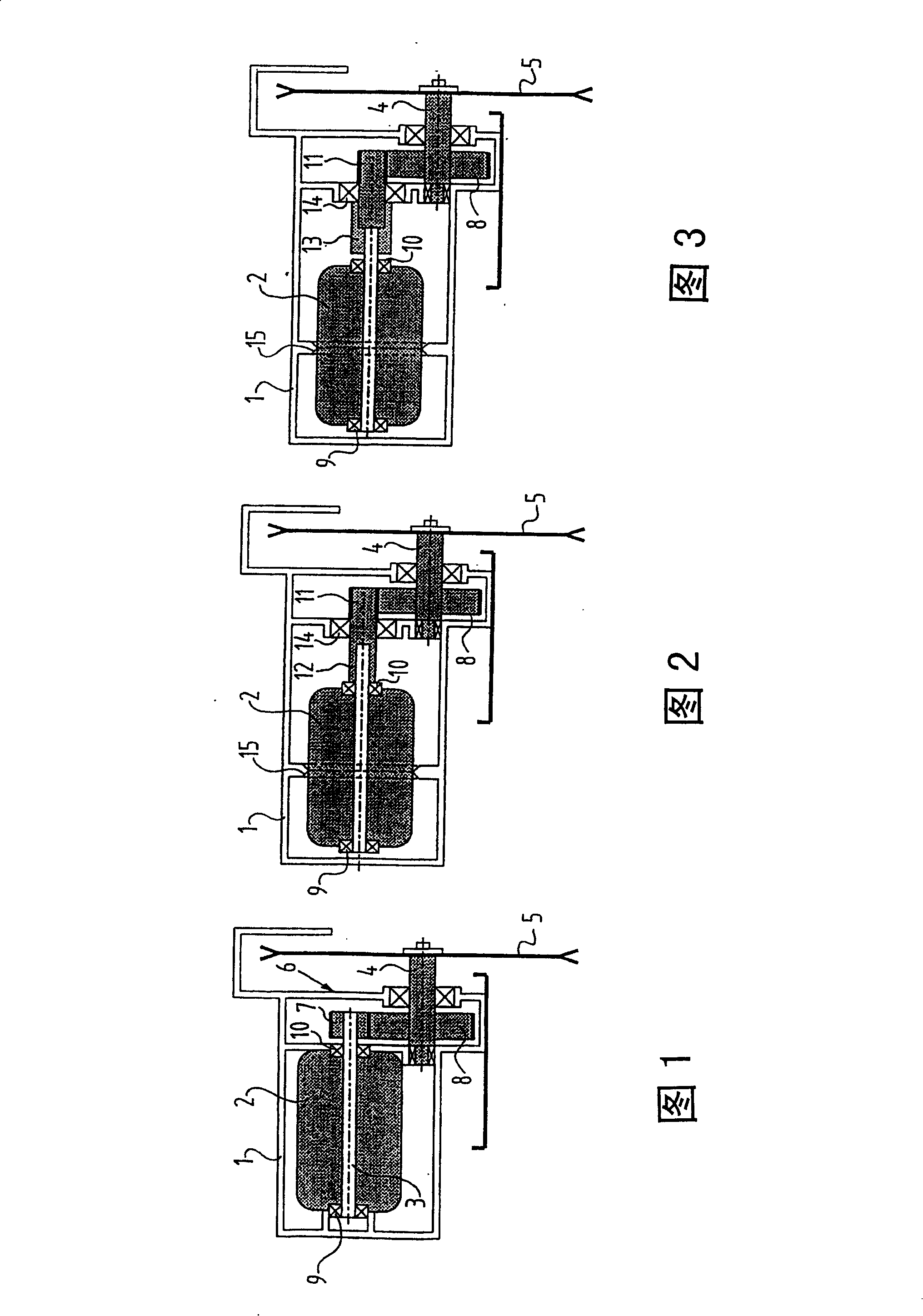 Motor and transmission construction for a hand-held tool