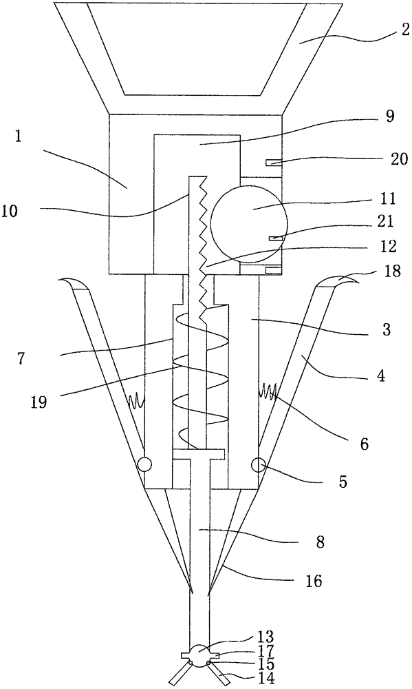 Ground grasping fixing device