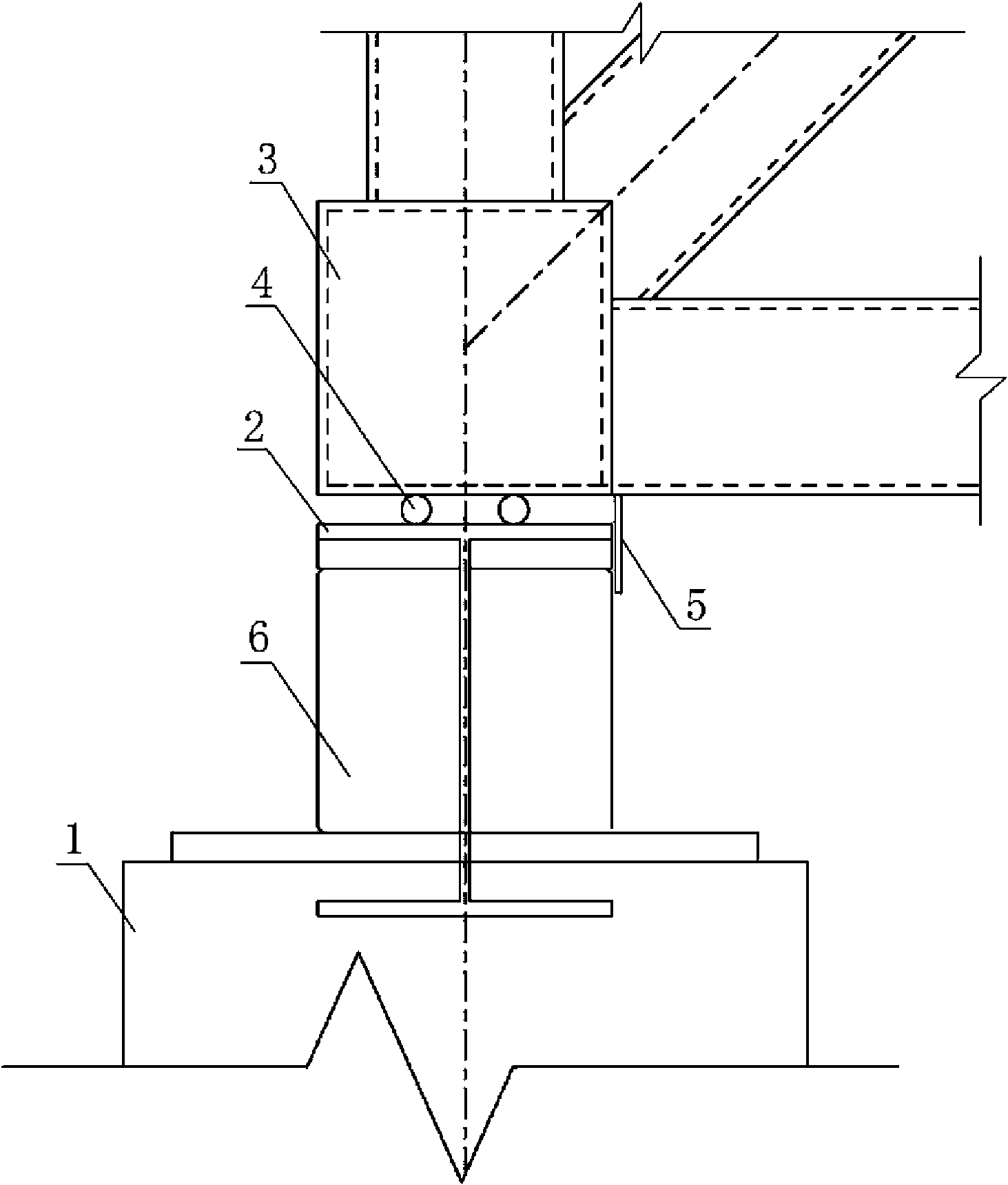 Accumulation slippage construction device in icesword manner and construction method thereof