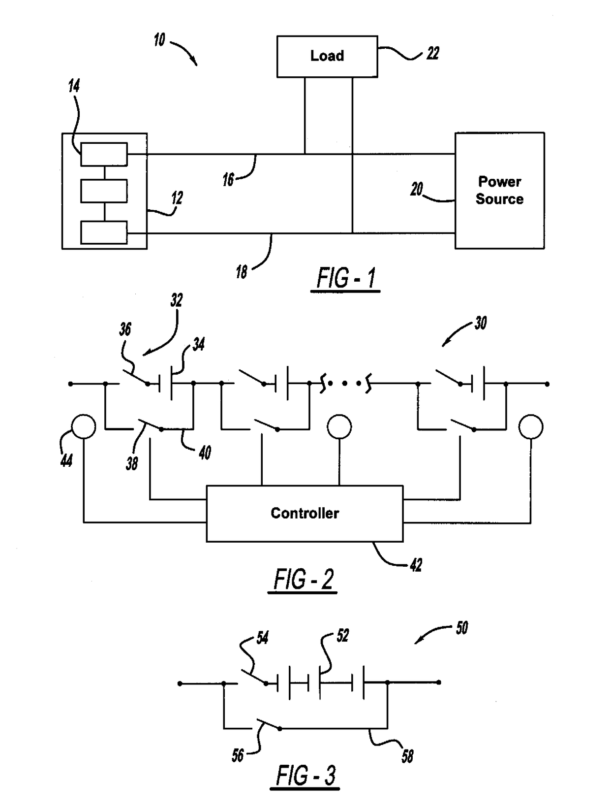 Battery fault tolerant architecture for cell failure modes parallel bypass circuit