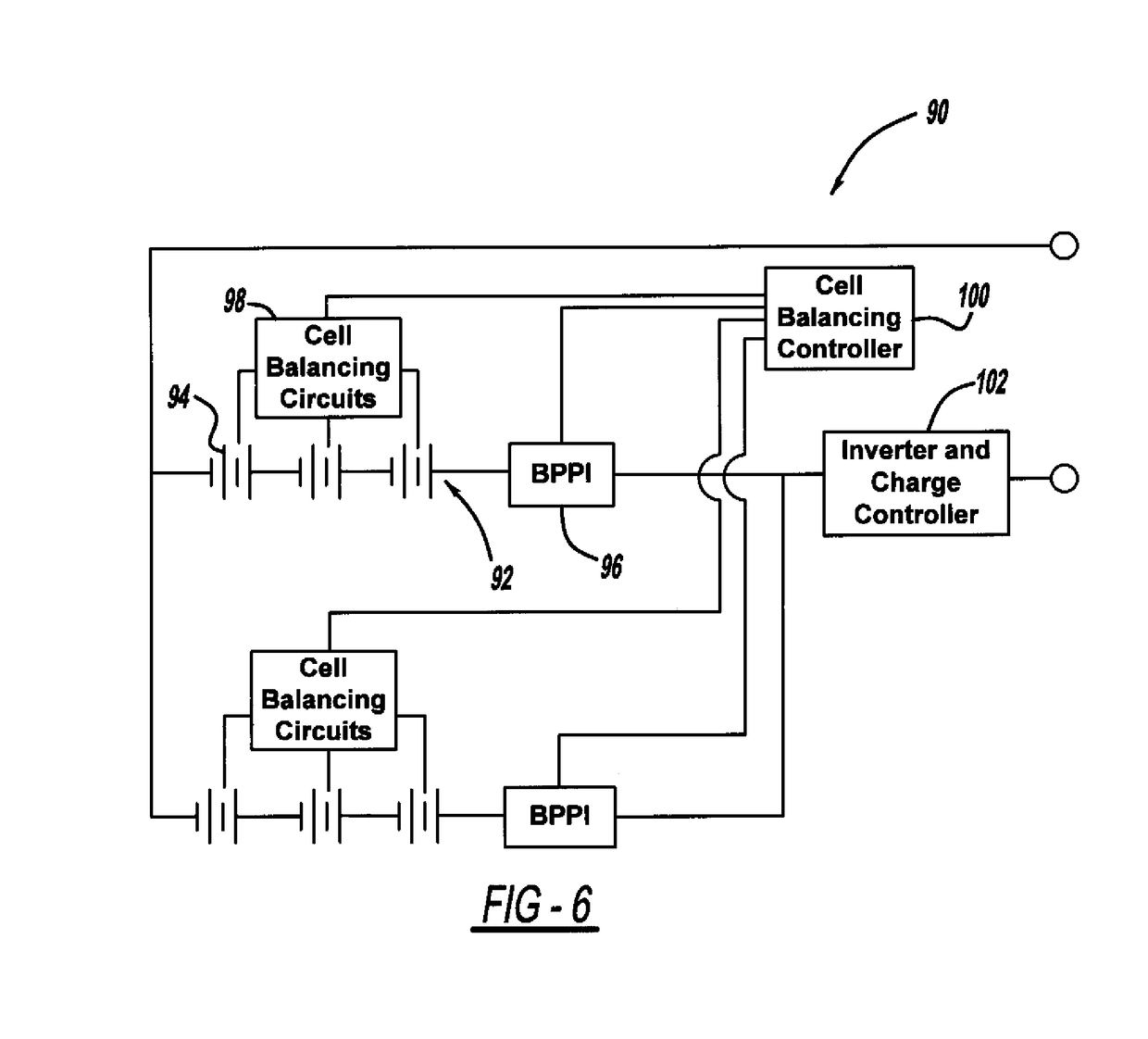 Battery fault tolerant architecture for cell failure modes parallel bypass circuit