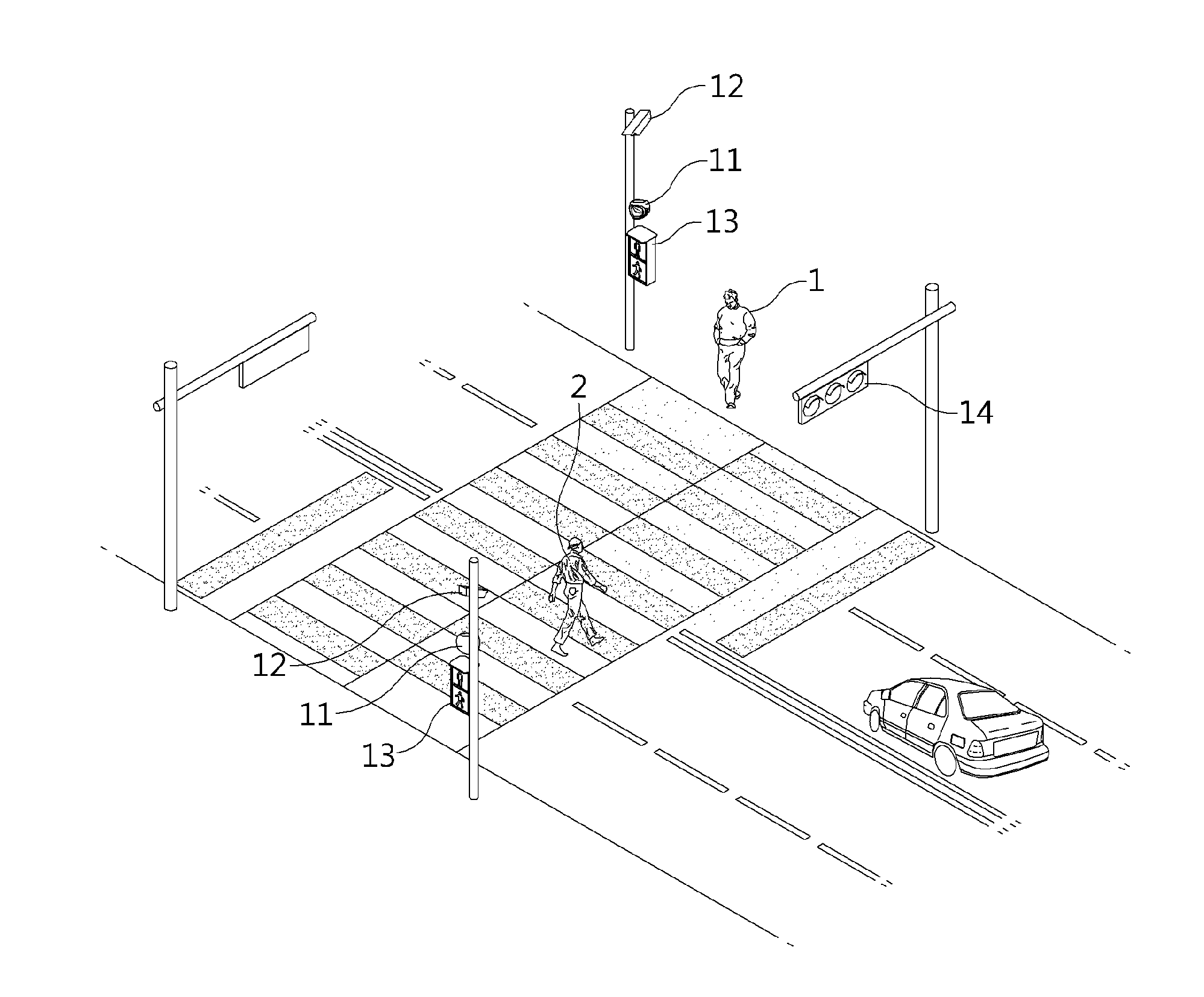 Apparatus and method for managing safety of pedestrian at crosswalk
