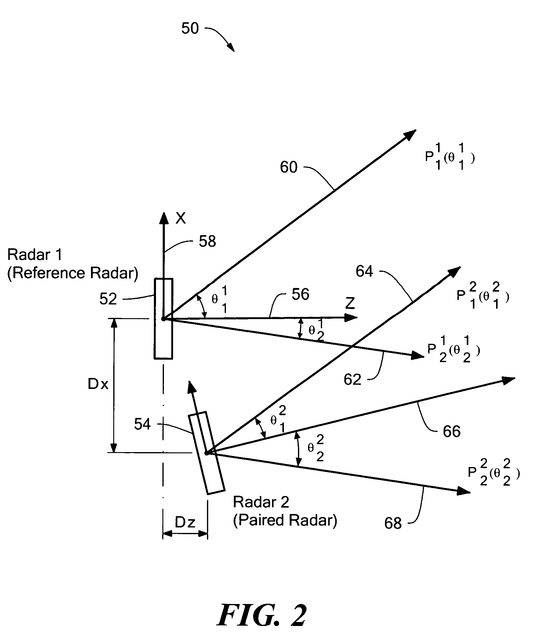 System and technique for calibrating radar arrays