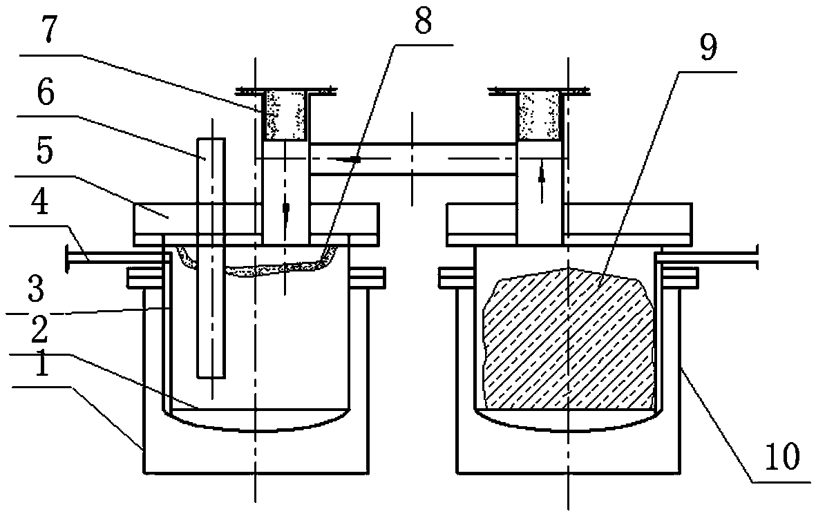 Device and technology for preventing vacuum channel from being blocked in titanium sponge production