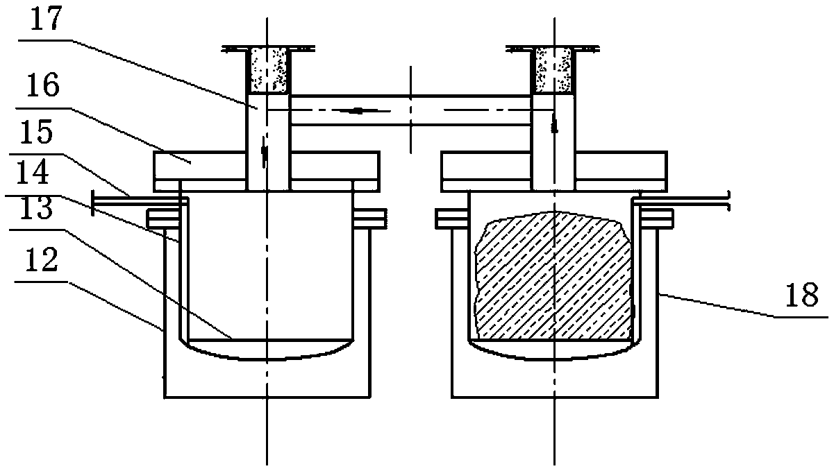 Device and technology for preventing vacuum channel from being blocked in titanium sponge production