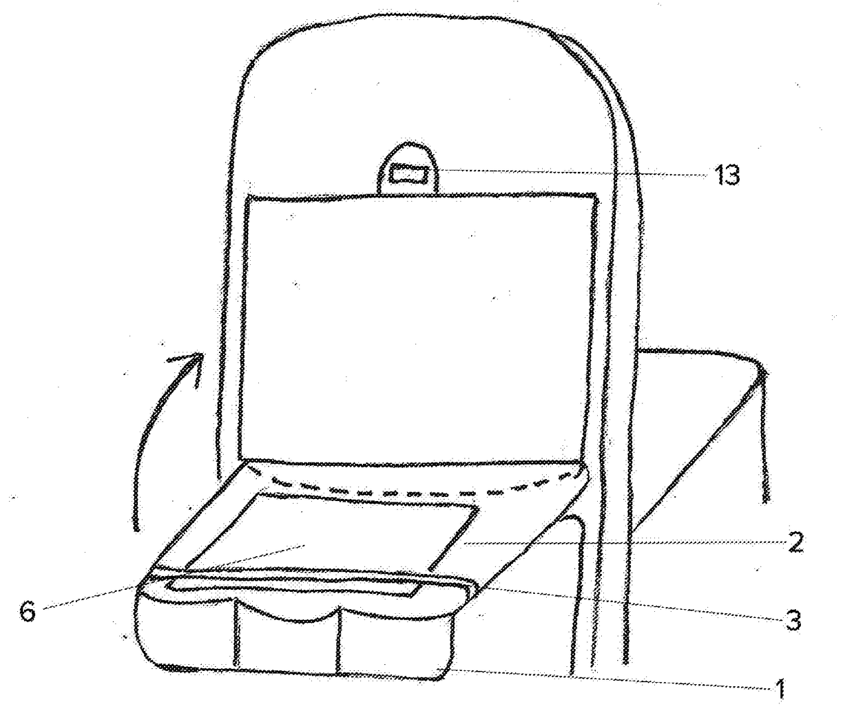 Cloth Tray Cover For Tray Tables Found On Airplanes, Trains Or Cars, Having Assorted Pockets Of Diverse Utility, Including A Clear Sleeve Pocket On The Surface Of The Tray, An Adjustable Viewing Pocket For Electronic Devices, And A Collapsible Drink Holder For Use When The Tray Table Is In The Locked Position