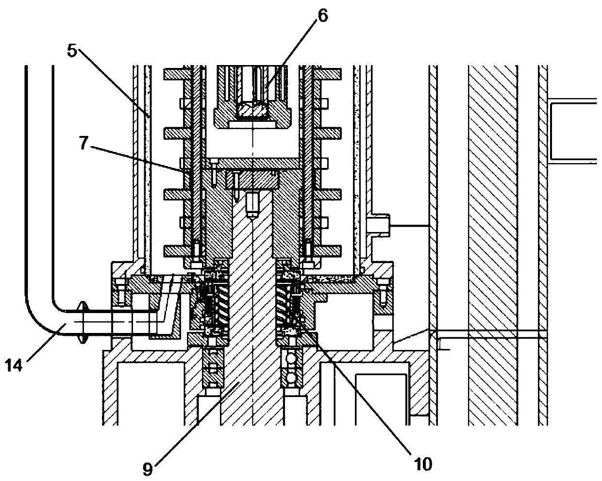 Vertical centrifugal separation discharge grinding system