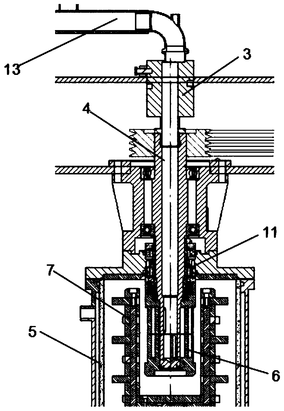 Vertical centrifugal separation discharge grinding system