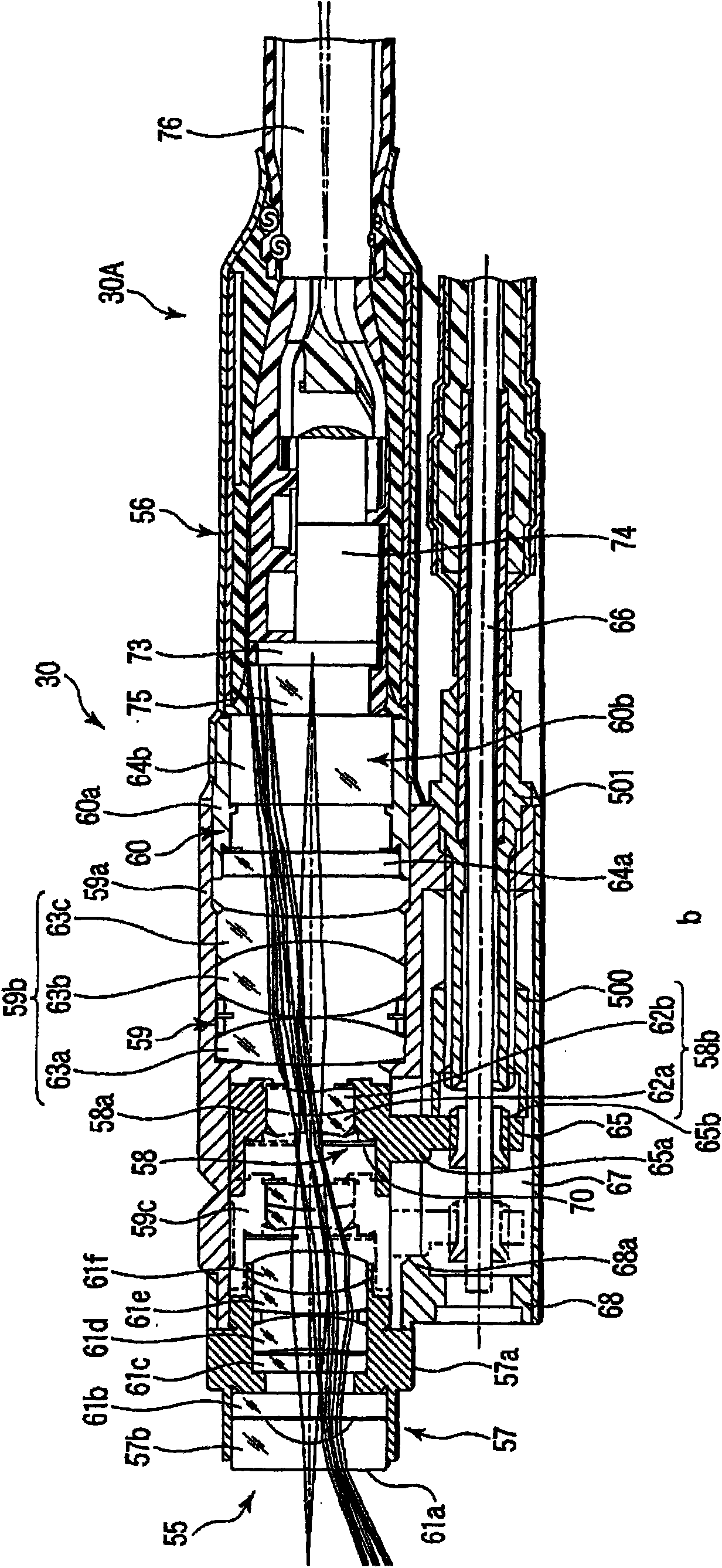 Head hood for endoscope and endoscope with hood