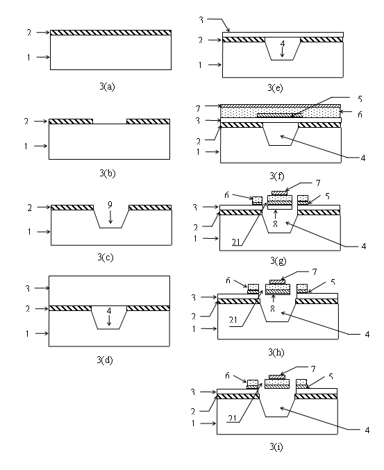 Preset cavity type SOI (silicon on insulator) substrate film bulk acoustic wave resonator and manufacturing method thereof