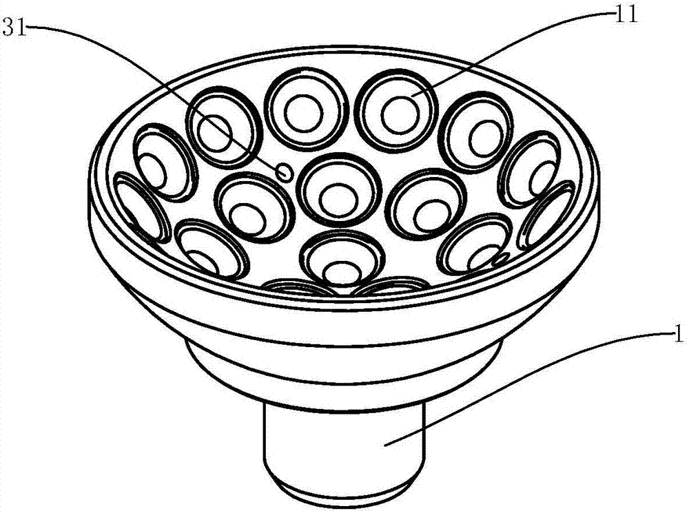 Thin edge lens drilling dish assembly