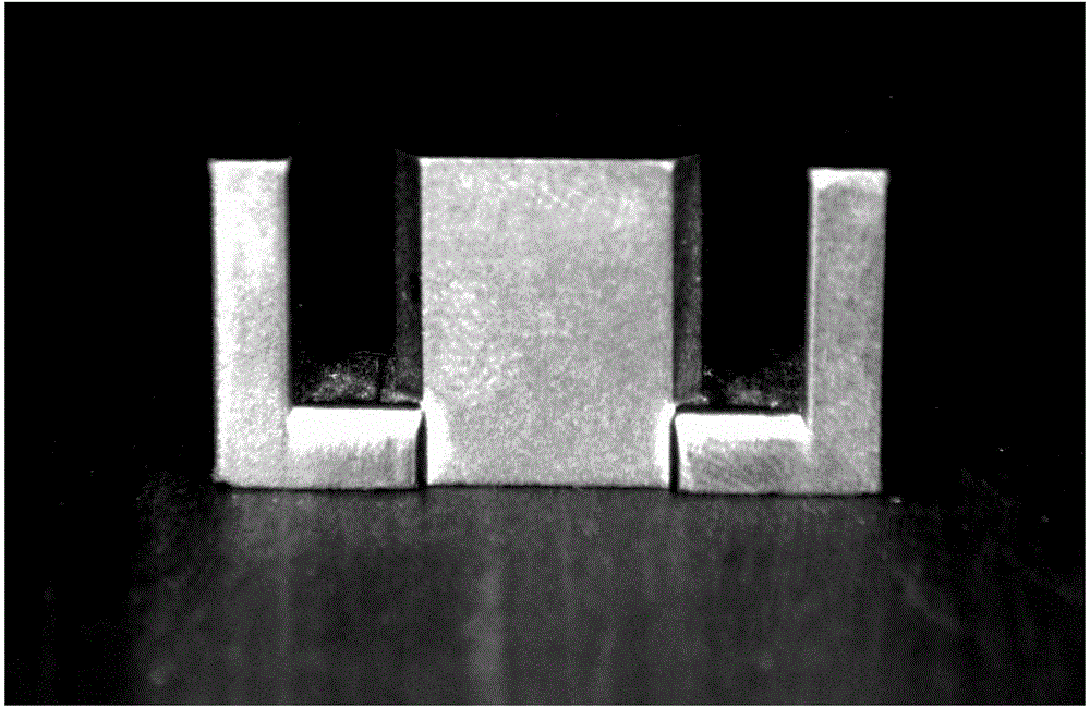 Machine vision based detection method of defect of geometrical shape of back surface of E type magnet