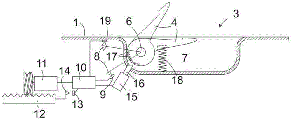 Hand brake device for a vehicle