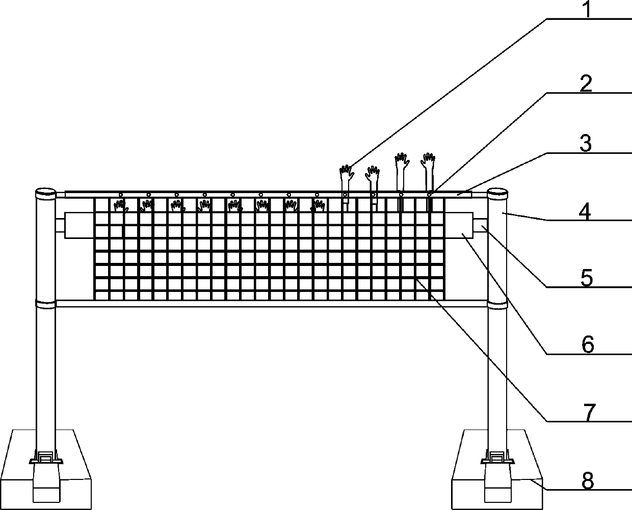 Volleyball spiking training device