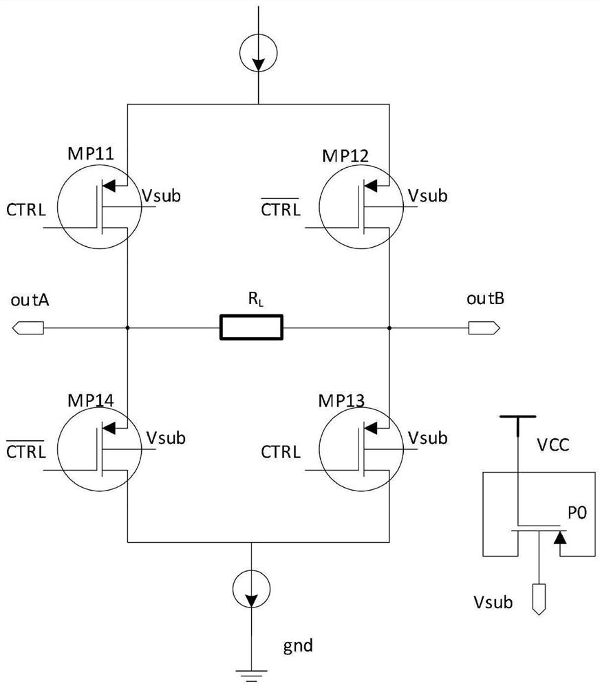 M-LVDS drive circuit for preventing bus electric leakage