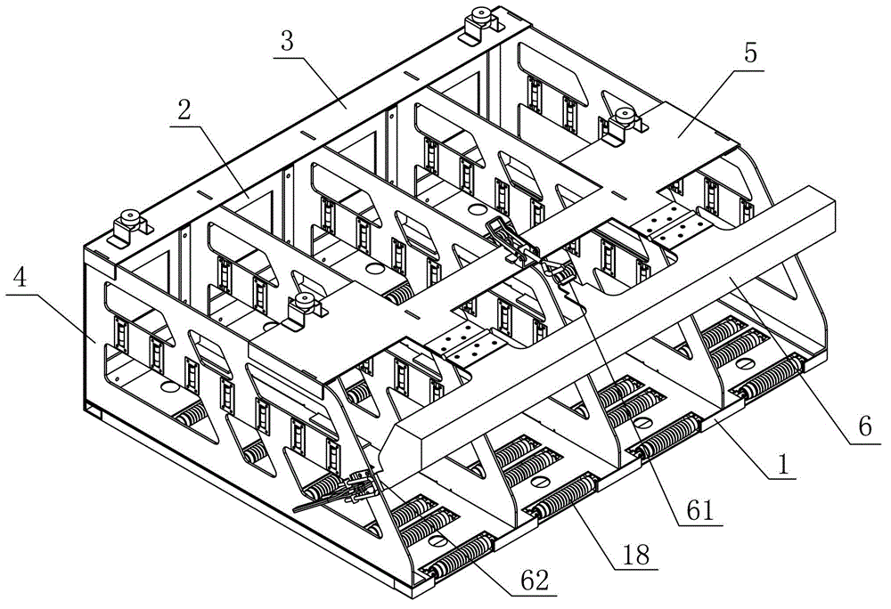 Special battery assembly frame for electric car