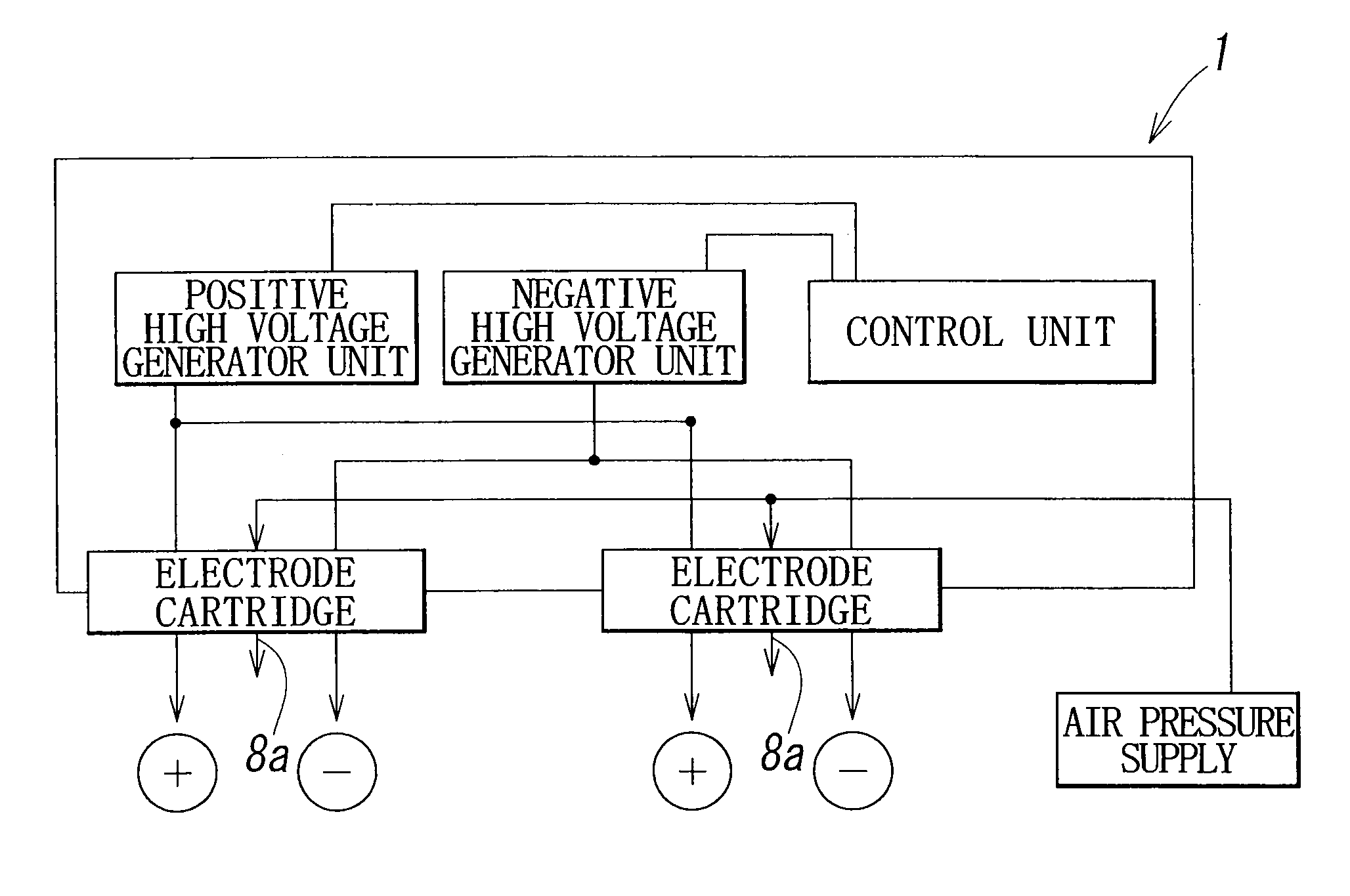 Wire electrode type ionizer