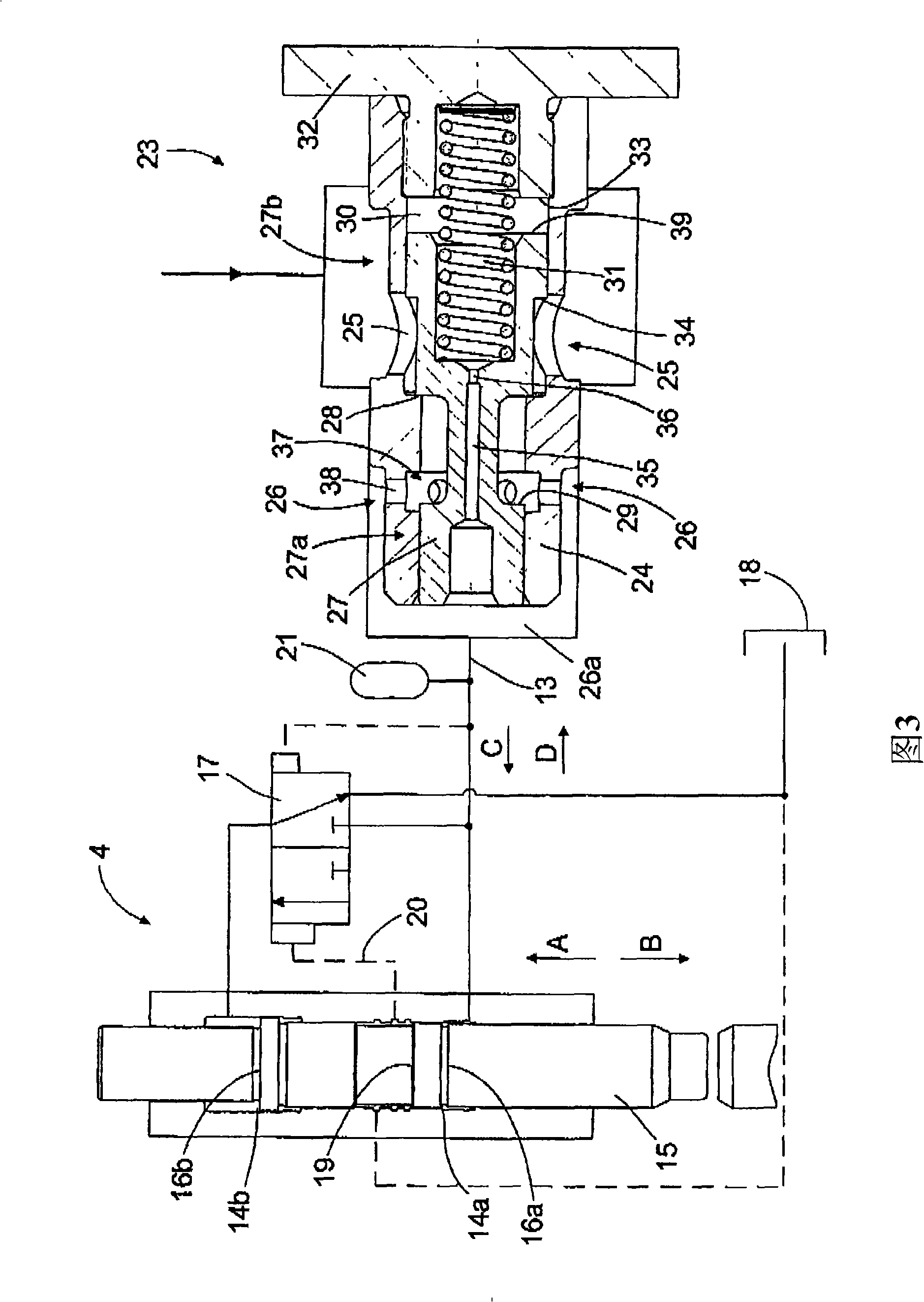 Rock breaking device, protection valve and a method of operating a rock breaking device