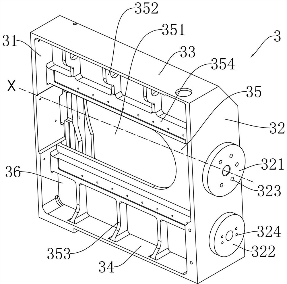 Motor mounting frame, swing cutting mechanism and double-head cutting machine