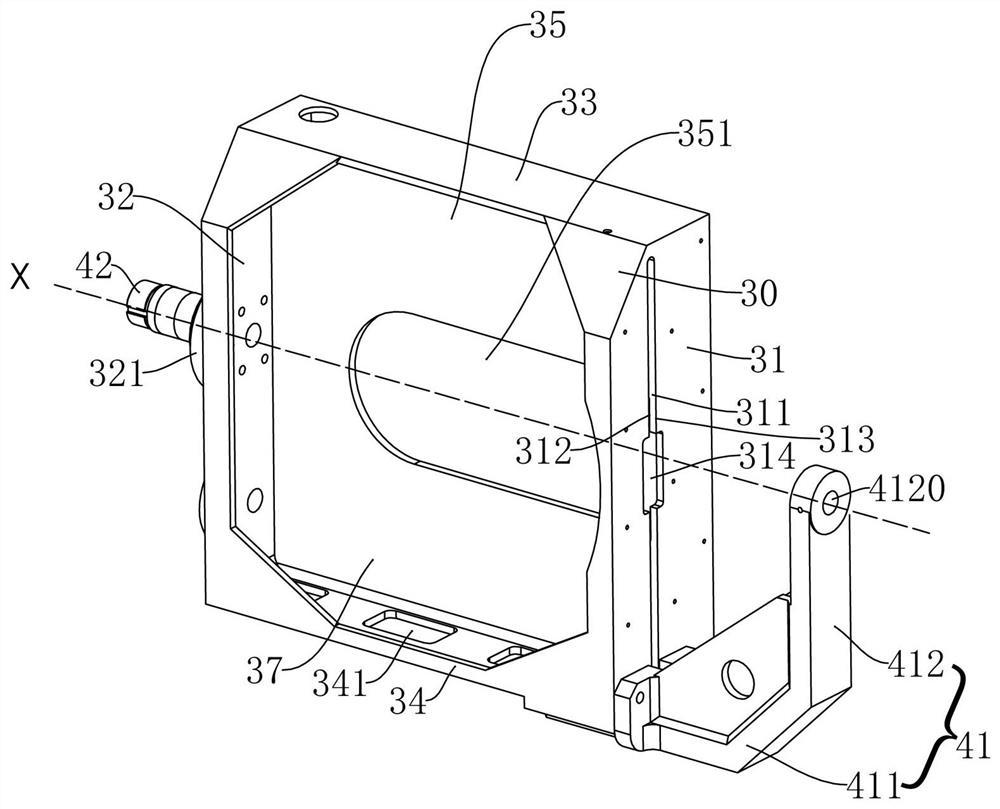 Motor mounting frame, swing cutting mechanism and double-head cutting machine