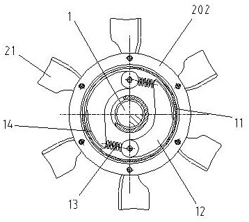 An internal combustion engine permanent magnet magneto-rheological fan clutch and fan