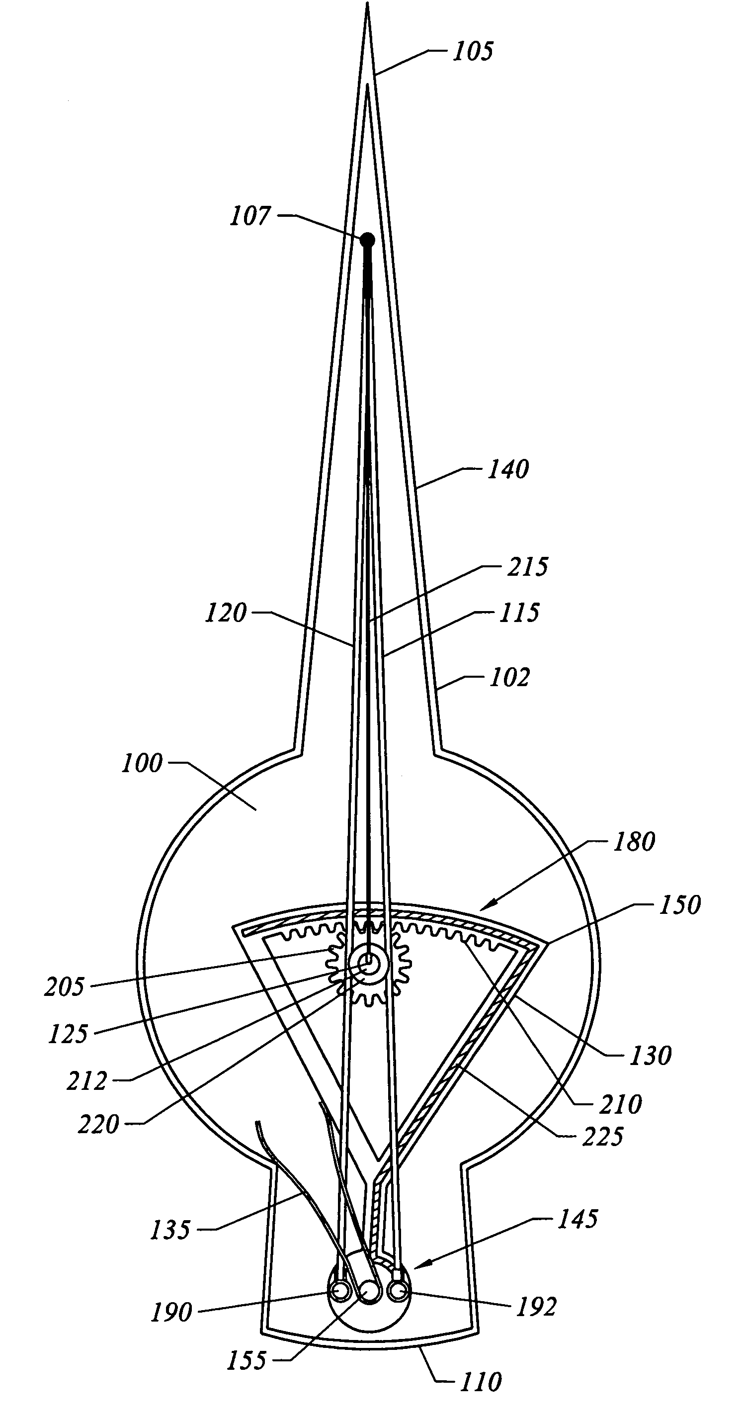 Gauge pointer with integrated shape memory alloy actuator